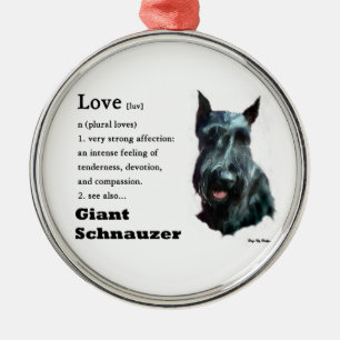 Ornamento De Metal Arte Giant Schnauzer