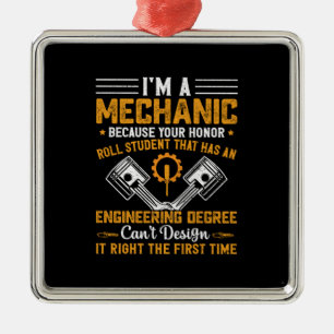 Ornamento De Metal Arte Mecânica Sou Mecânico