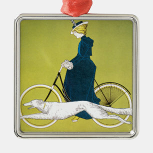 Ornamento De Metal Arte Nova vintage, Victoria Fahrrad Werke, Rehm
