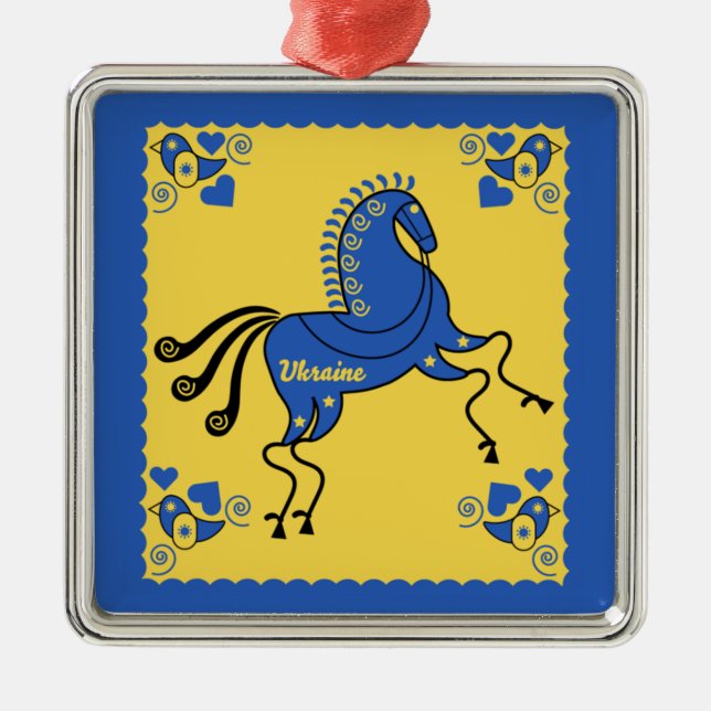 Ornamento De Metal Arte popular tradicional da Ucrânia (Frente)
