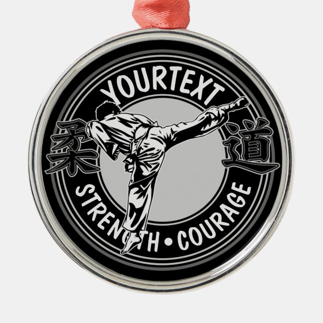 Ornamento De Metal Artes Marciais Personalizadas JUDO Japão Combate E (Frente)