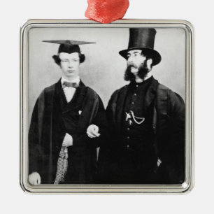 Ornamento De Metal Arthur Munby e seu pai, c.1851