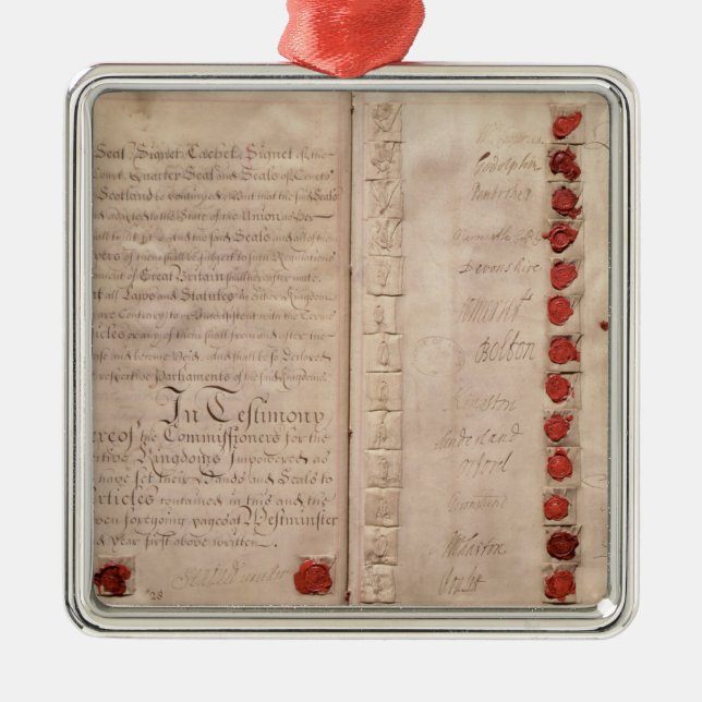 Ornamento De Metal Artigos da união entre Inglaterra e Scotland (Frente)