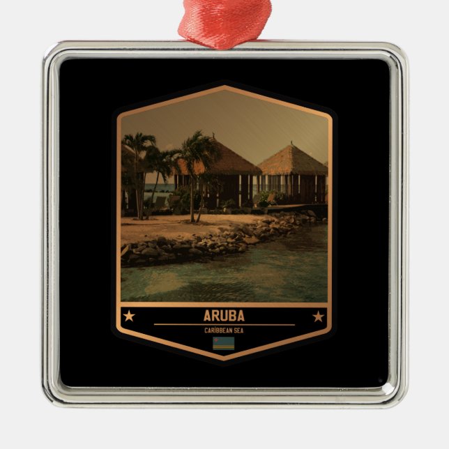 Ornamento De Metal Aruba (Frente)