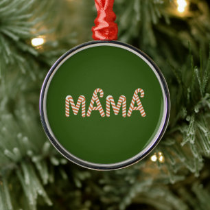 Ornamento De Metal Árvore de Bolo de Natal Mamãe Mãe Doce Família Eng