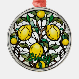 Ornamento De Metal Árvore de limão da Sicília Souvenir
