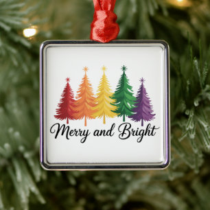Ornamento De Metal Árvore De Natal Colorida Alegre E Brilhante Gay LG