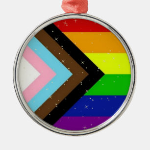 Ornamento De Metal Árvore de Natal de Bandeira do Orgulho LGBT Mante
