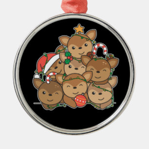 Ornamento De Metal Árvore de Natal de Veado Engraçado Animal Natal Ce