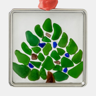Ornamento De Metal Árvore de Natal de Vidro Verde