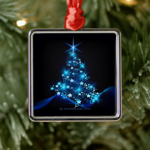 Ornamento De Metal Árvore de Natal estilizada e brilhante da Slippery