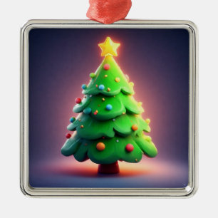 Ornamento De Metal Árvore de Natal Maravilhosamente Decorada