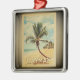 Ornamento De Metal Árvore de Palma de Viagens vintage das Ilhas Cayma (Lateral)