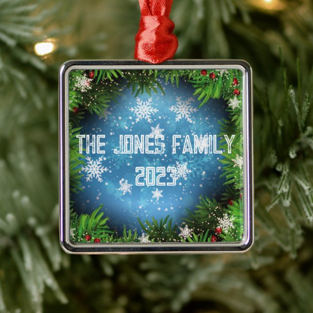 Ornamento De Metal Árvore do pinheiro debaixo das estrelas - Personal (Árvore)