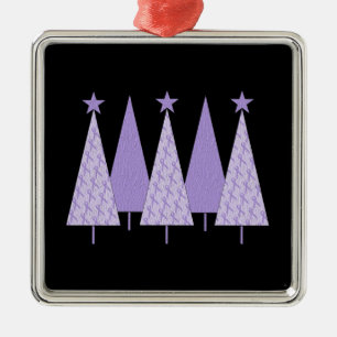 Ornamento De Metal Árvores de Natal - fita da pervinca