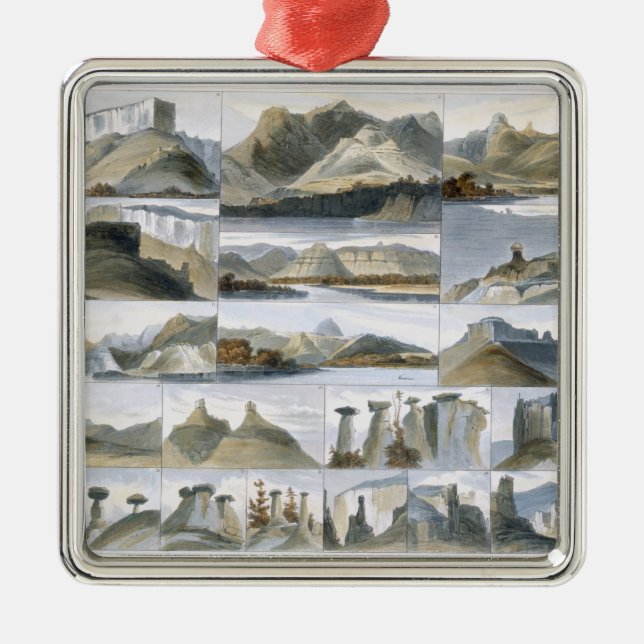 Ornamento De Metal As colinas notáveis no Missouri superior, chapeiam (Frente)