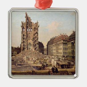 Ornamento De Metal As ruínas do Kreuzkirche velho, Dresden