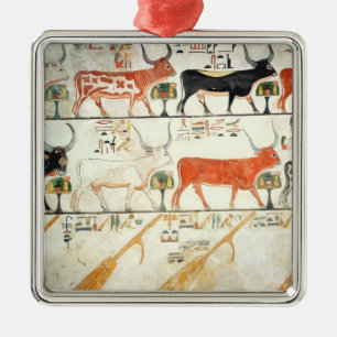 Ornamento De Metal As sete vacas celestiais e o touro sagrado