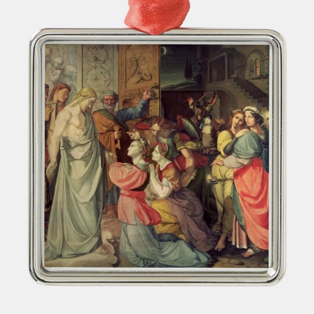 Ornamento De Metal As virgens sábias e insensatas (Frente)