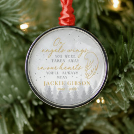 Ornamento De Metal Asas de Anjo Personalizadas