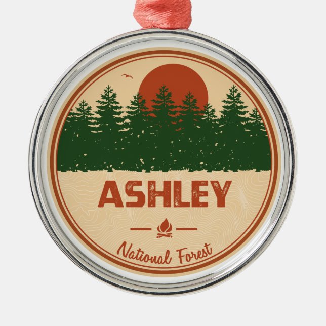 Ornamento De Metal Ashley National Forest (Frente)