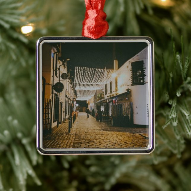 Ornamento De Metal Ashton Lane, Glasgow, Escócia (Árvore)