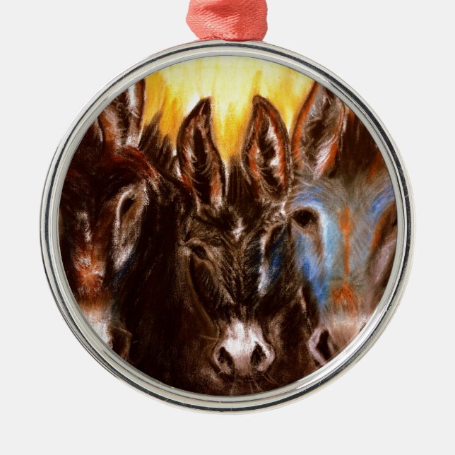 Ornamento De Metal Asno do BLM (Frente)