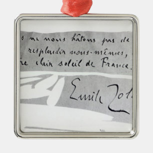 Ornamento De Metal Assinatura de Emile Zola