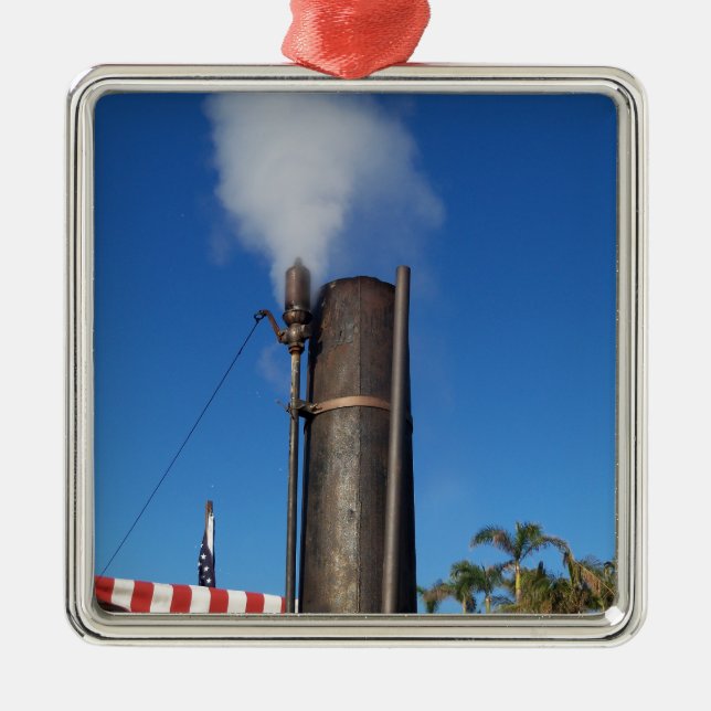 Ornamento De Metal Assobio de Vapor Movido (Frente)