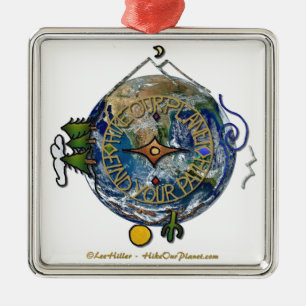 Ornamento De Metal Atacar a Terra do nosso planeta Hiker