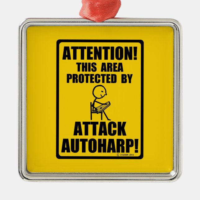Ornamento De Metal Atacar Autoharp (Frente)