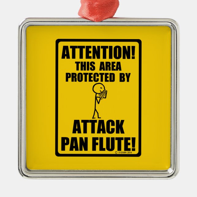 Ornamento De Metal Atacar Flauta Pan (Frente)