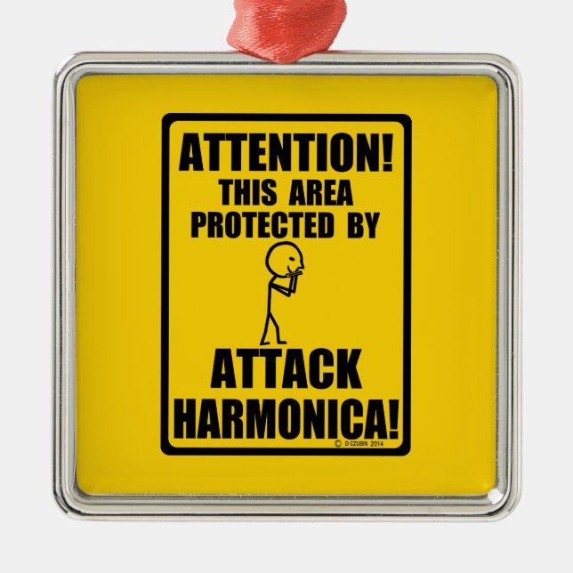 Ornamento De Metal Atacar Harmonica (Frente)