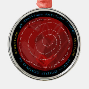 Ornamento De Metal Atitude da gratitude