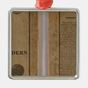 Ornamento De Metal Atlas da escola com geografia moderna