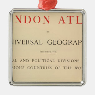 Ornamento De Metal Atlas da Londres de Stanford do frontispício