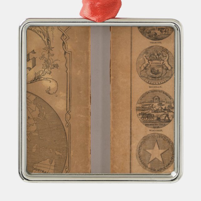 Ornamento De Metal Atlas do companheiro de Cornell (Frente)