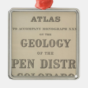 Ornamento De Metal Atlas do frontispício à geologia