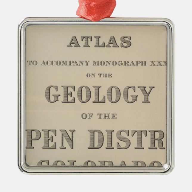 Ornamento De Metal Atlas do frontispício à geologia (Frente)