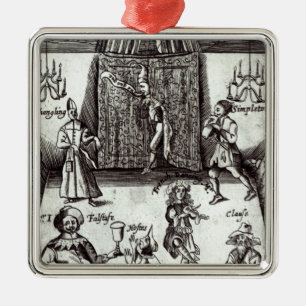 Ornamento De Metal Atores cómicos no desempenho, 1662