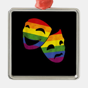 Ornamento De Metal Atriz de Ator da Fila LGBT LGBT Arco-Íris Teatral