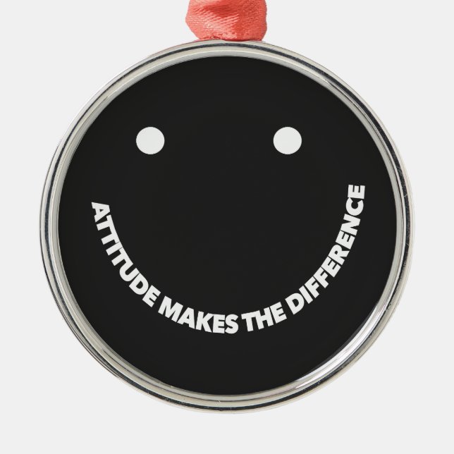 Ornamento De Metal Attitude Makes The Difference Motivational Saying  (Frente)