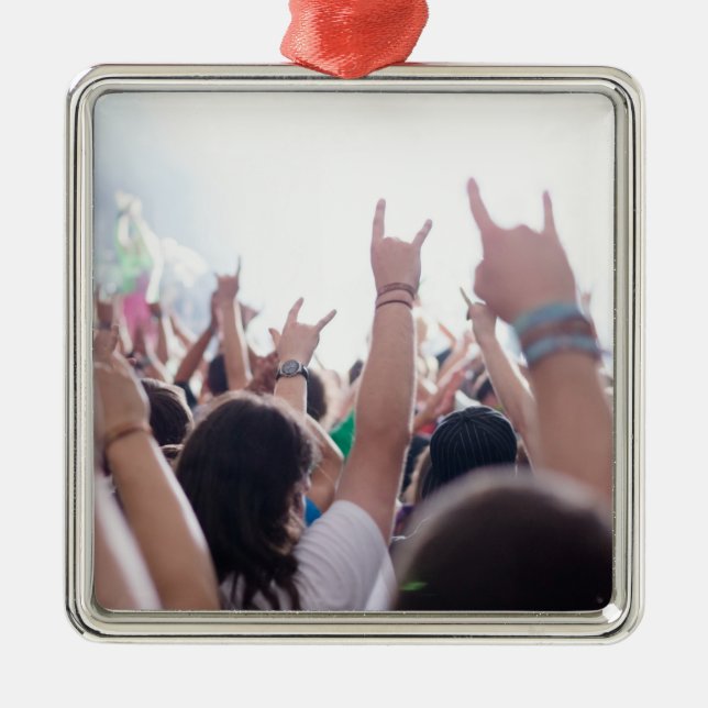 Ornamento De Metal Audiência do concerto de rocha (Frente)