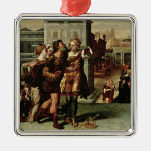 Ornamento De Metal Augustus e o Sibyl de Tiburtine, c.1540-50