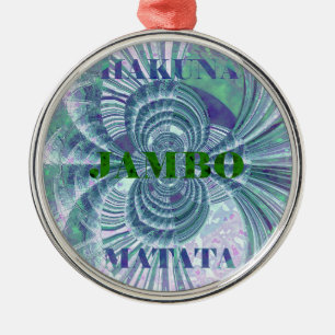 Ornamento De Metal Aurora Matata Art Impressão