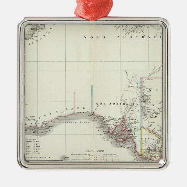 Ornamento De Metal Austral-Continente (Frente)