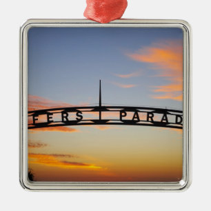 Ornamento De Metal Austrália, Queensland, Costa Dourada, Sunrise,