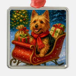 Ornamento De Metal Australian Terrier Holiday Metal Ornament