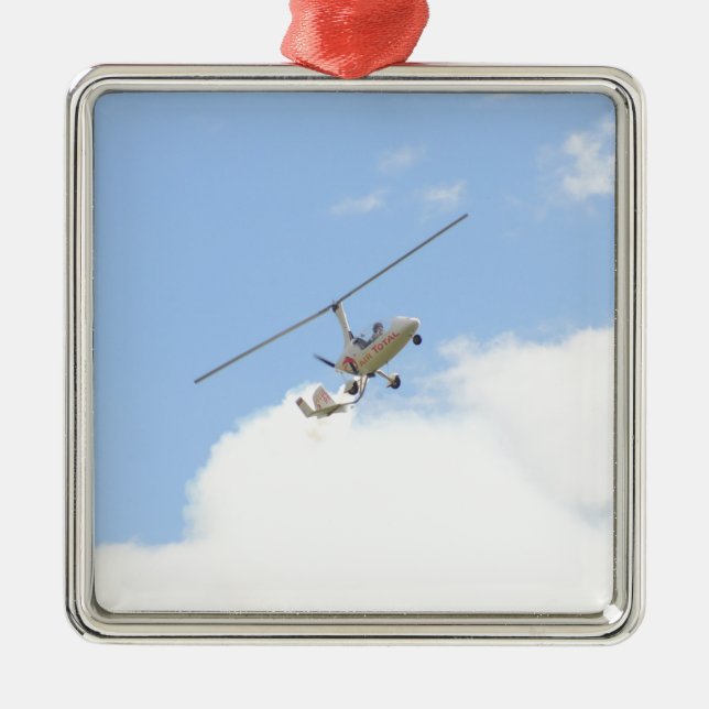 Ornamento De Metal Autogyro em voo (Frente)