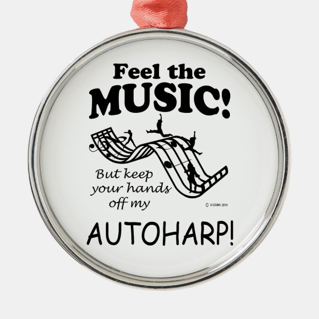 Ornamento De Metal Autoharp Sente A Música (Frente)
